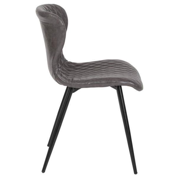 Gray Vinyl Office Desk Chair Q1070