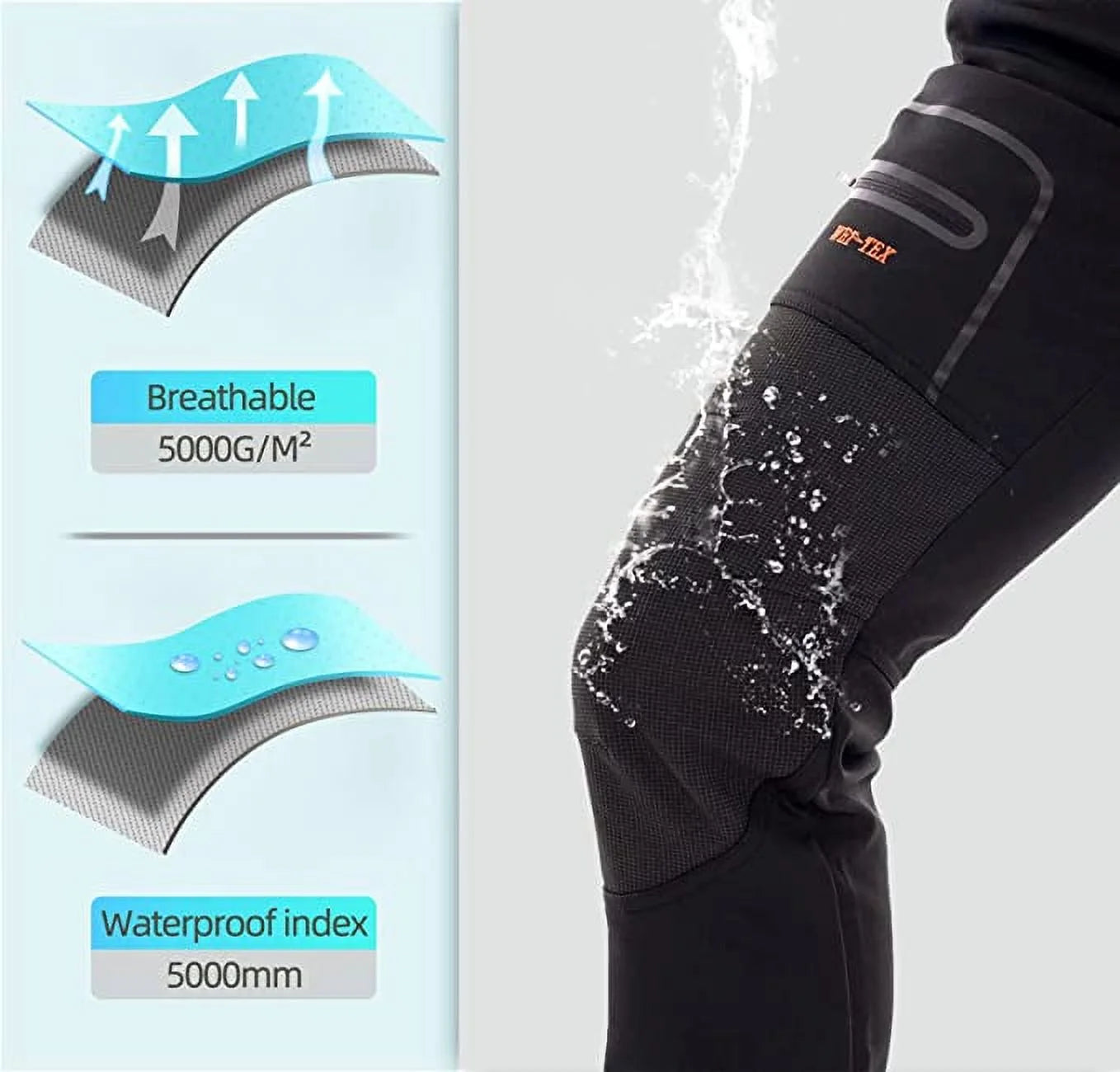 Waterproof Windproof Fleece Cargo Ski Hiking Pants W958087