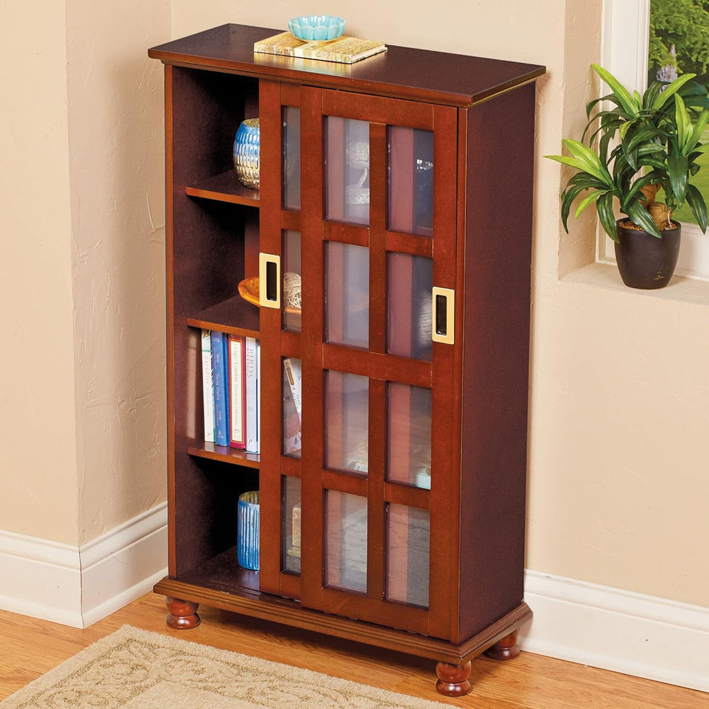 Wood Sliding Door Media Display Cabinet U1880