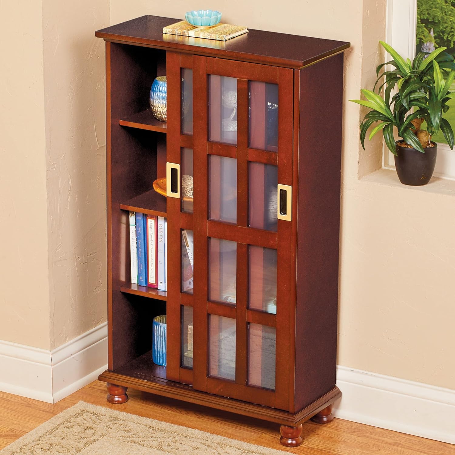 Wood Sliding Door Media Display Cabinet U1880