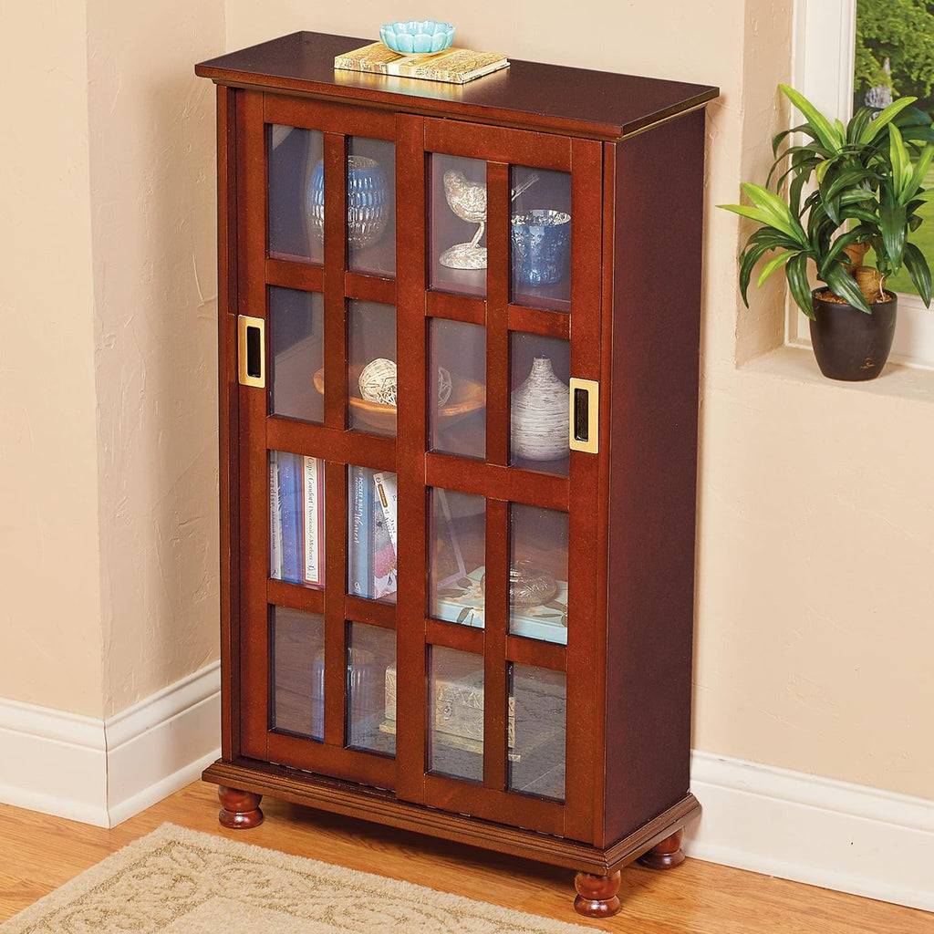 Wood Sliding Door Media Display Cabinet U1880