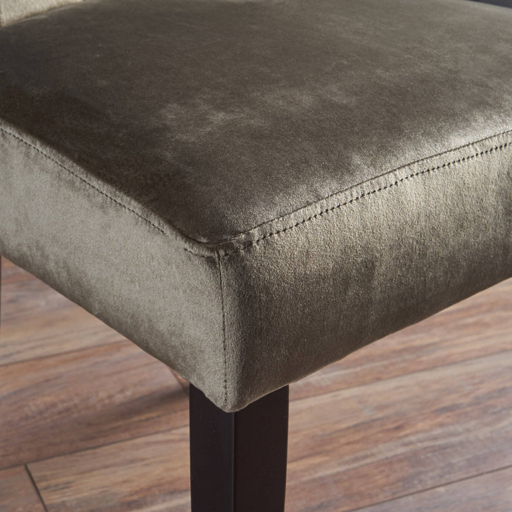 Gray Velvet Tufted Dining Chair Set of 2 N1648