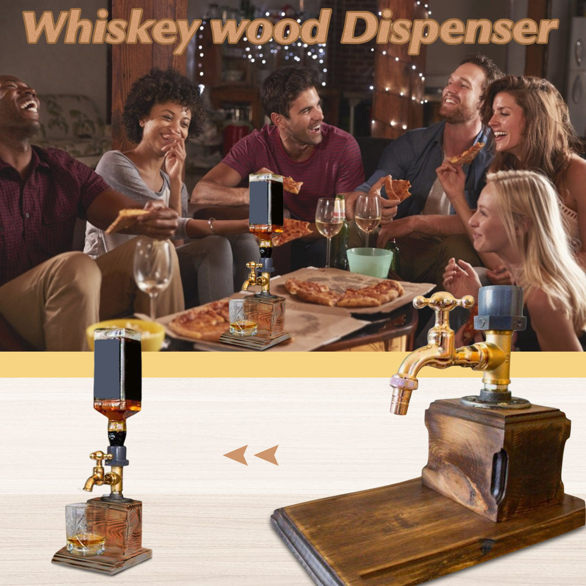 Wood Dispenser with Faucet J399375