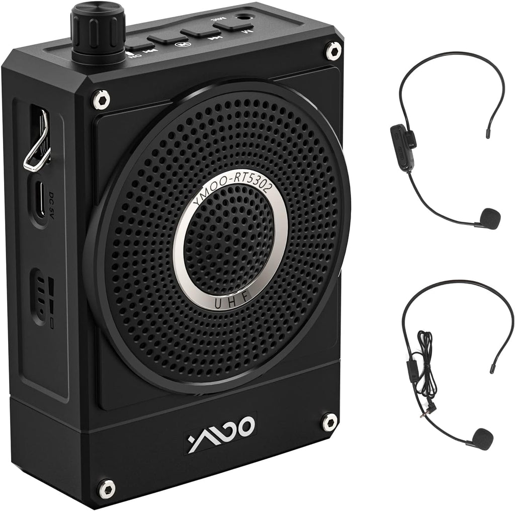 10W Rechargeable Voice Amplifier with UHF Wireless Microphone Headset E691