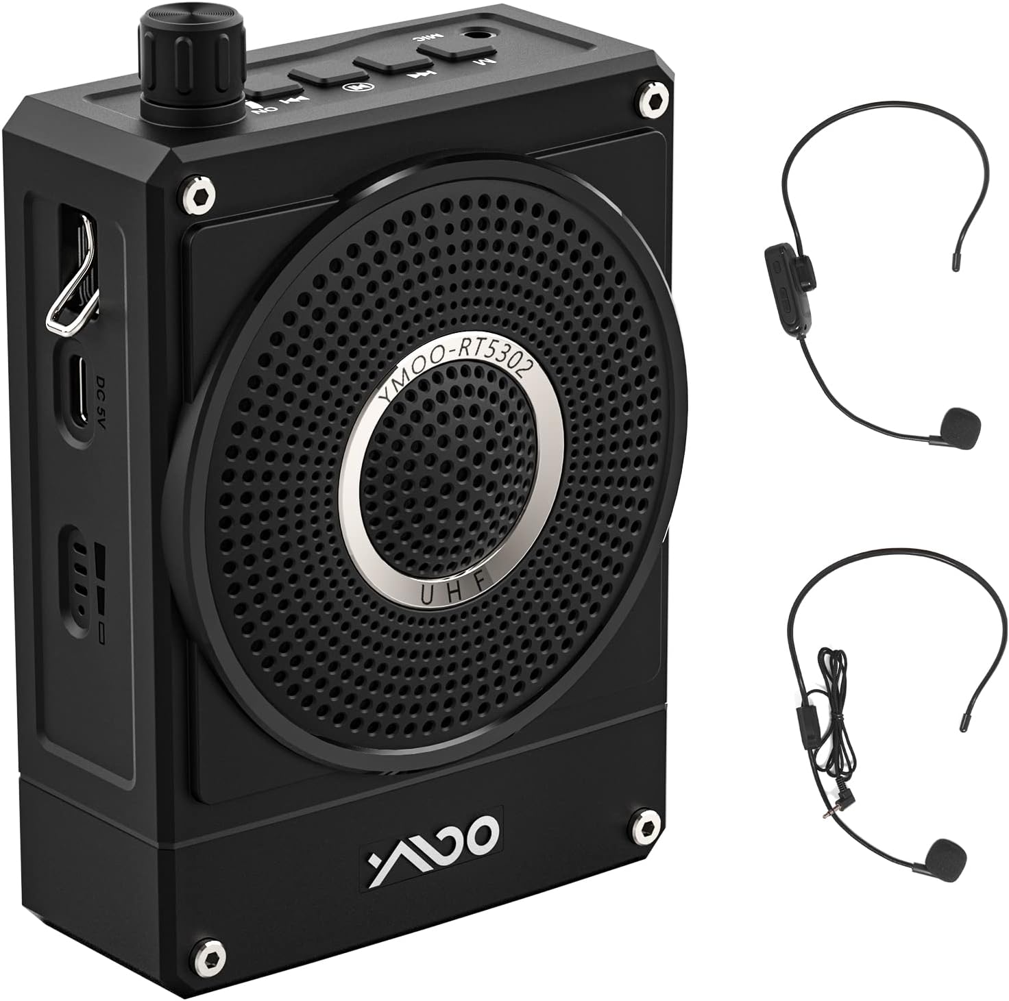 10W Rechargeable Voice Amplifier with UHF Wireless Microphone Headset E691