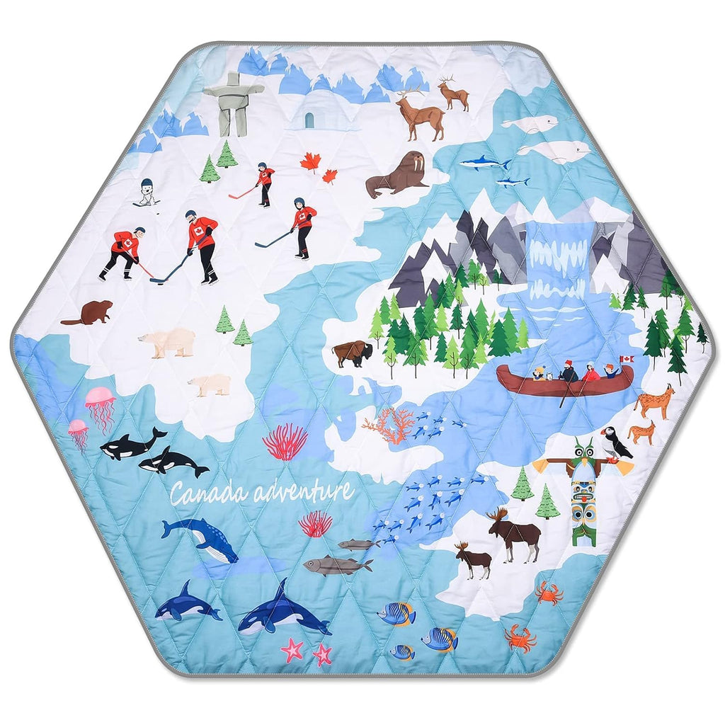 55" x 51" Anti Slip Foldable Play Mat with Carry Bag Z160850