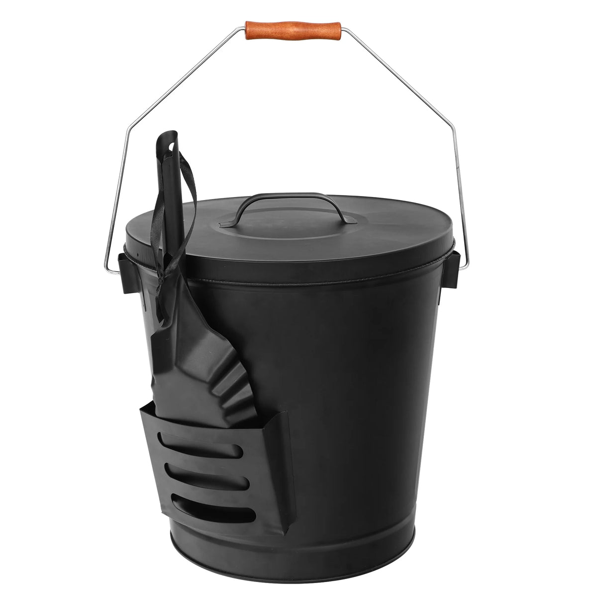 Steel Ash Bucket with Shovel 5 Gallon Y51240