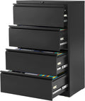 4 Drawer Locking Metal Lateral File Cabinet J62590