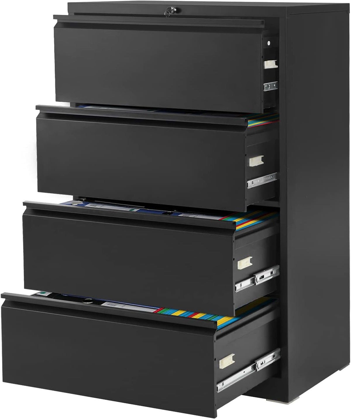 4 Drawer Locking Metal Lateral File Cabinet J62590
