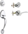 Polished Stainless Front Door Handle Set, Pack of 2 L7484