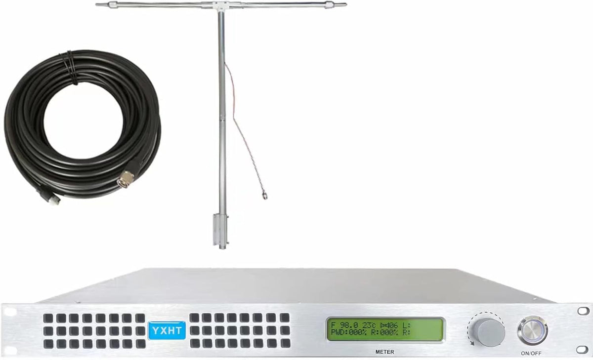 100W FM Broadcast Transmitter with Antenna Cable O388