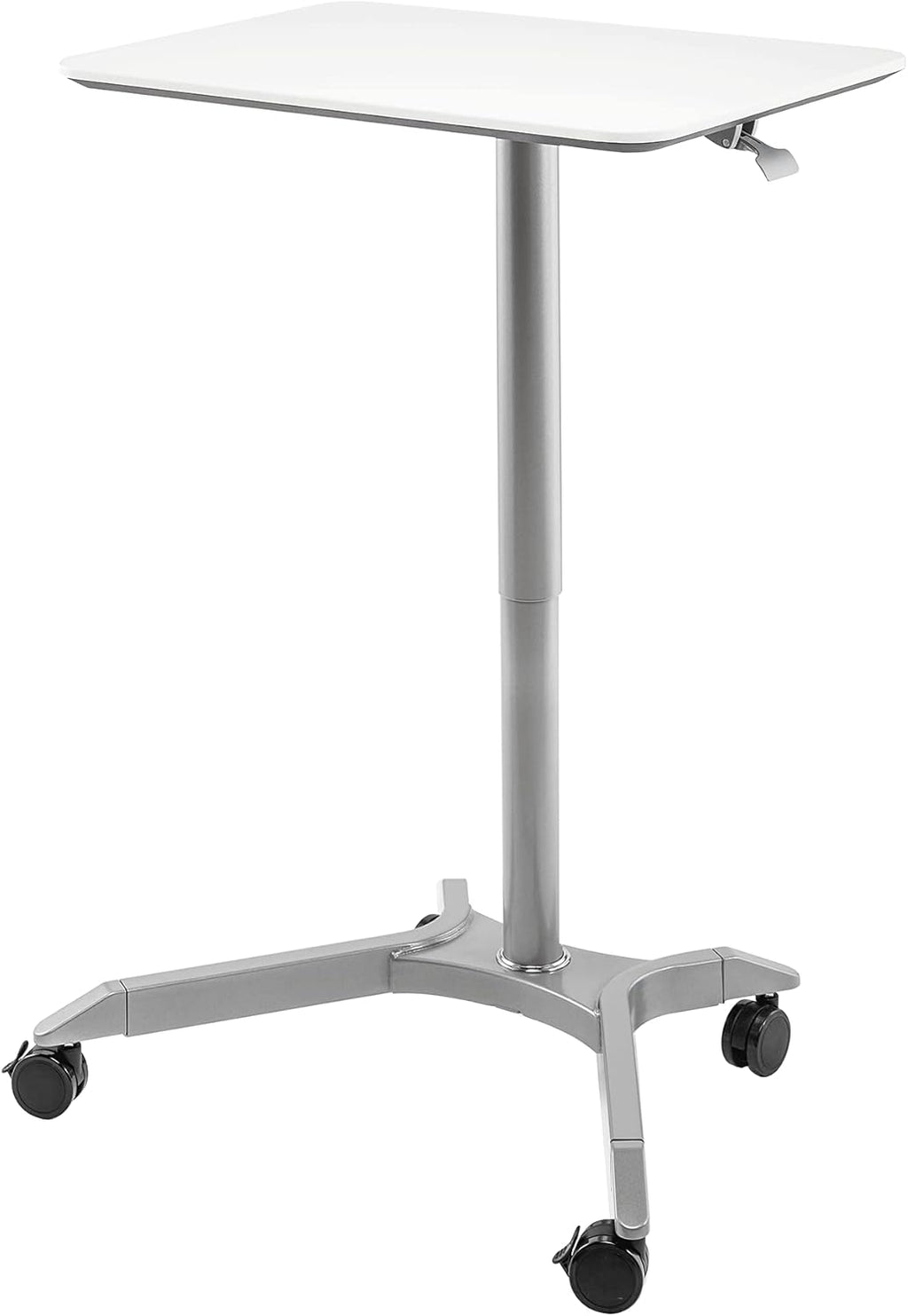 Black Mobile Rolling Height Adjustable Cart Table with Wheels Y15473