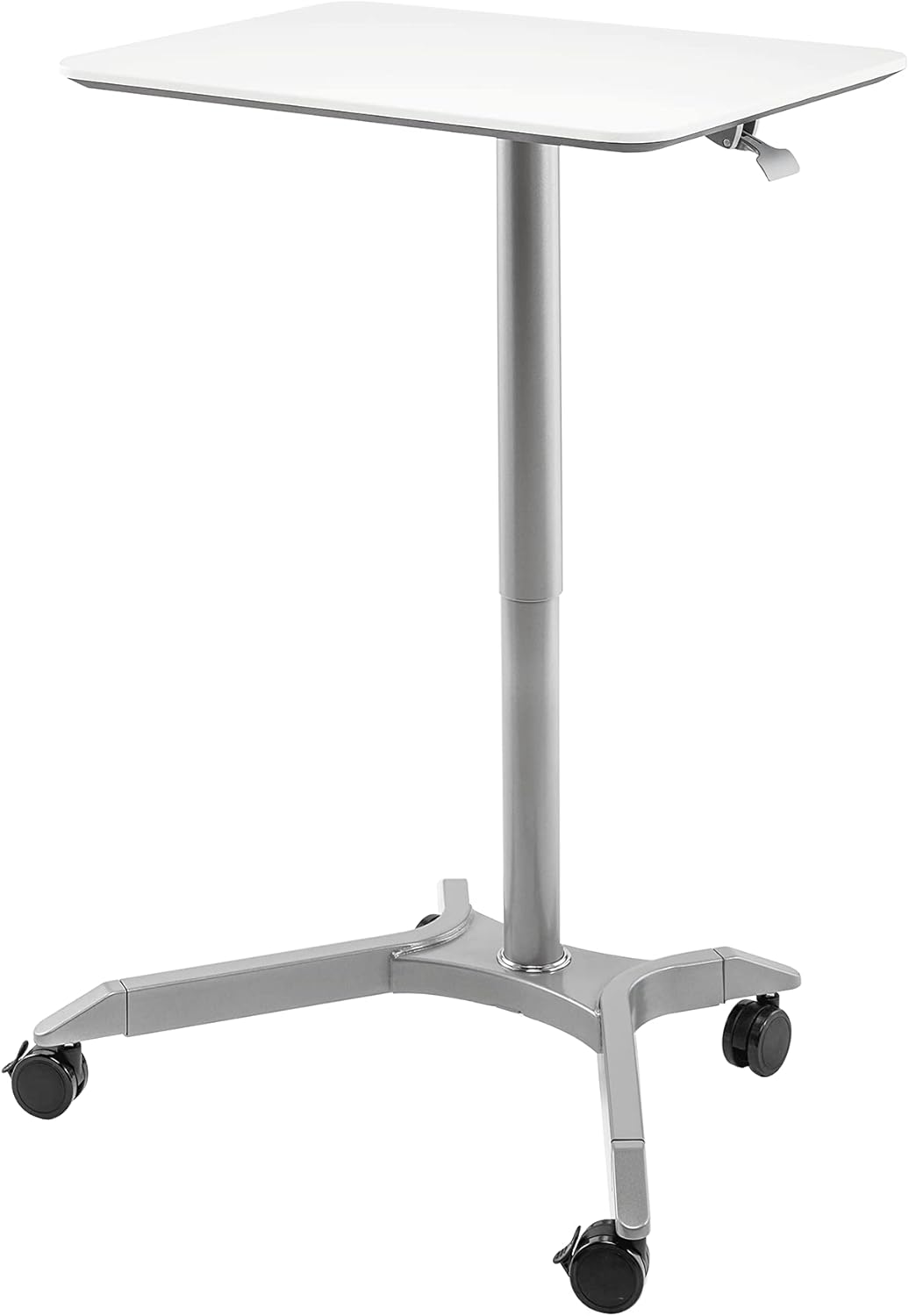 Black Mobile Rolling Height Adjustable Cart Table with Wheels Y15473