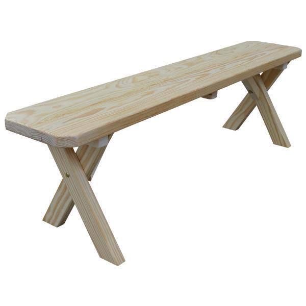 Mushroom Stain 6ft Picnic Crossleg Bench R35603