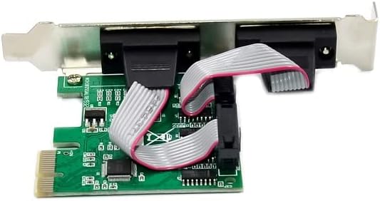PCI-E 2-Port Dual DB9 Serial RS232 PCIe Adapter Card N427
