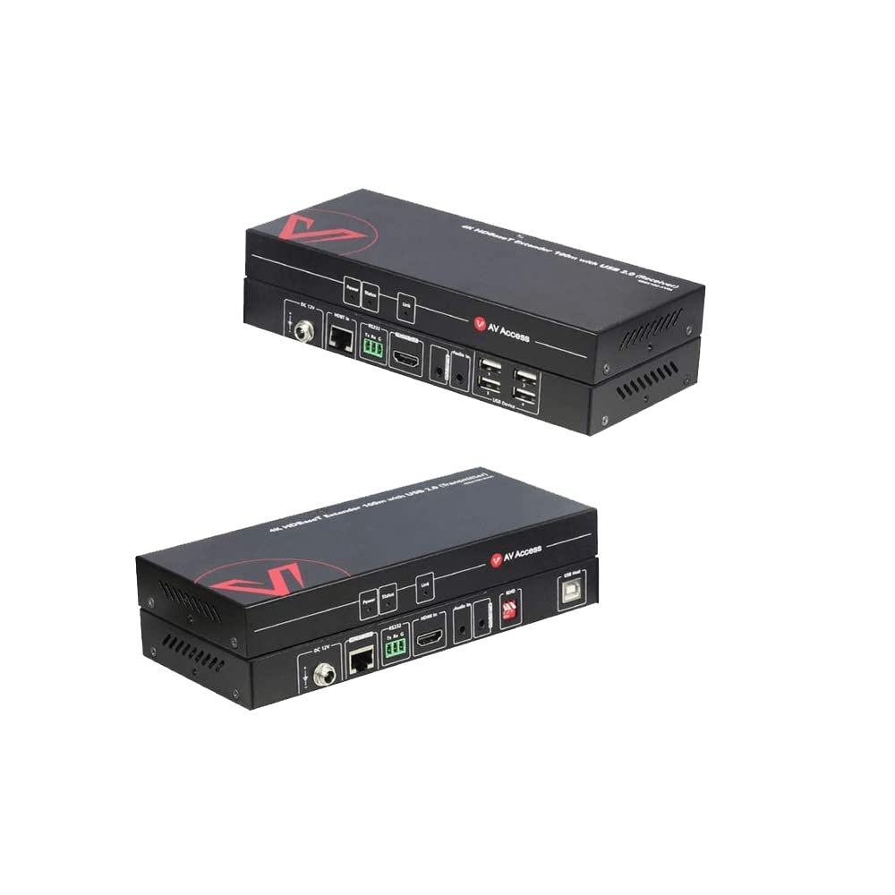 HDMI USB Extender KVM, 100m 4K 60Hz Over Cat5e/6a, 4 Ports USB2.0, RS232, POE Y481325
