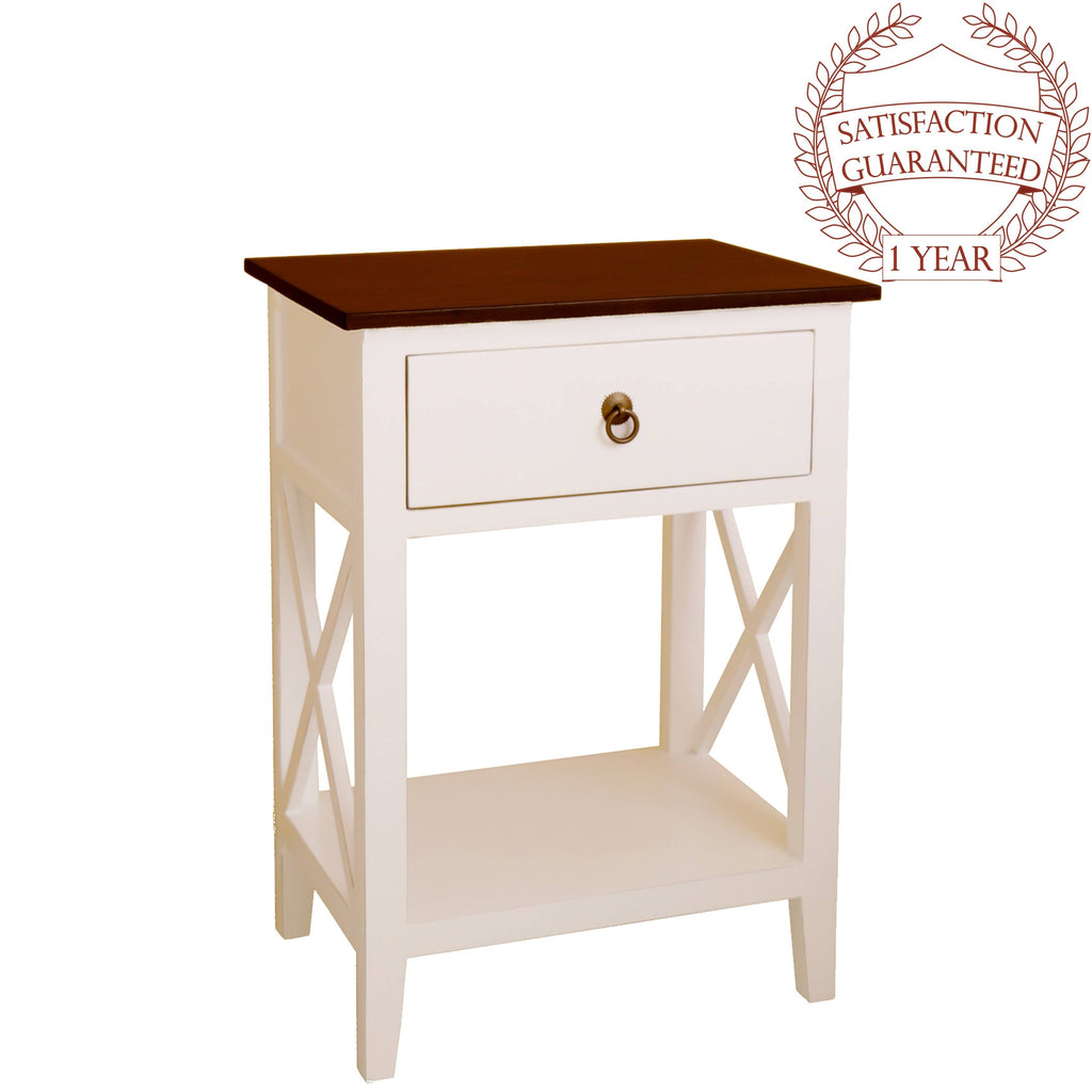Blue Side Table Cabinet with Drawer and Shelf S9732