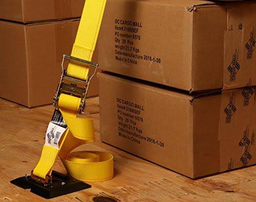 2 x 12 Heavy Duty Yellow Polyester Ratcheting Straps Y91959