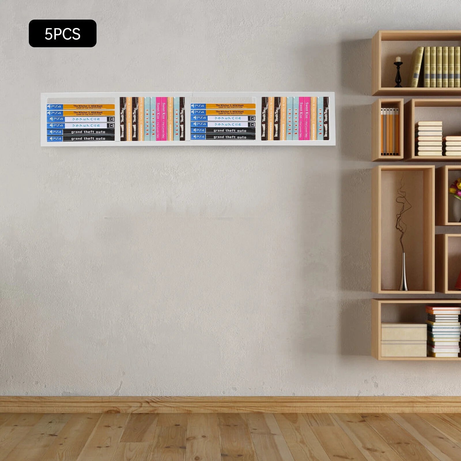 Metal Storage Media Shelf CD DVD Rack Wall Mount V28116