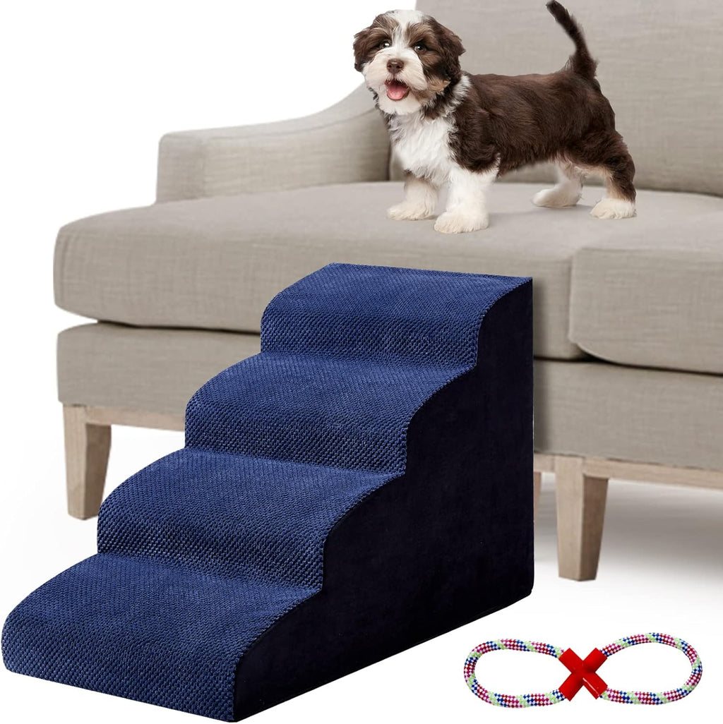 Navy Blue 4 Tiers Foam Dog Stairs F103462