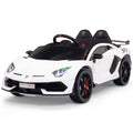 White Battery Operated Ride On Car for Kids with Remote X440