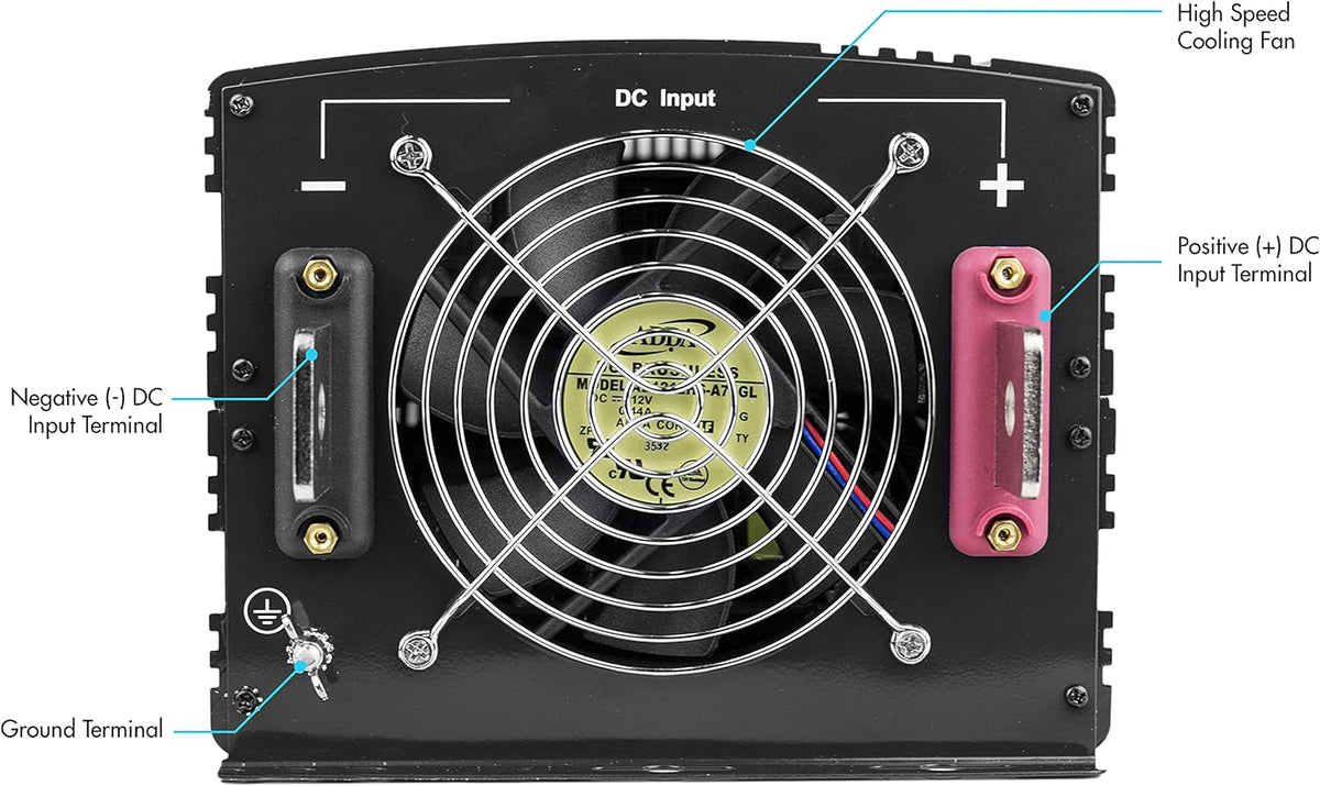 8000 Watt 12V Power Inverter with Remote Control U77523