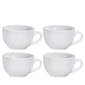 White 24 Oz Porcelain Coffee Mug Set O41131