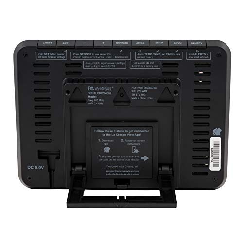 Professional Smart Wi-Fi Weather Station with Remote Monitoring, Wind and Rain Gauges, Temperature and Humidity Sensors J298956