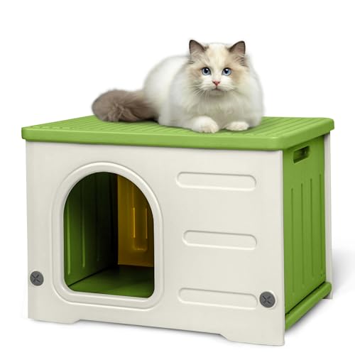 Green Plastic Cat House N92109