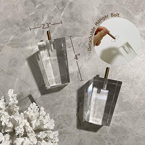 Acrylic Furniture Legs Pack of 4 Clear 4inch Square M659