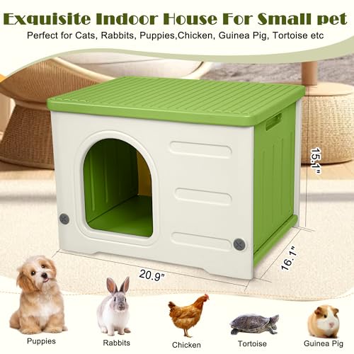 Green Plastic Cat House N92109