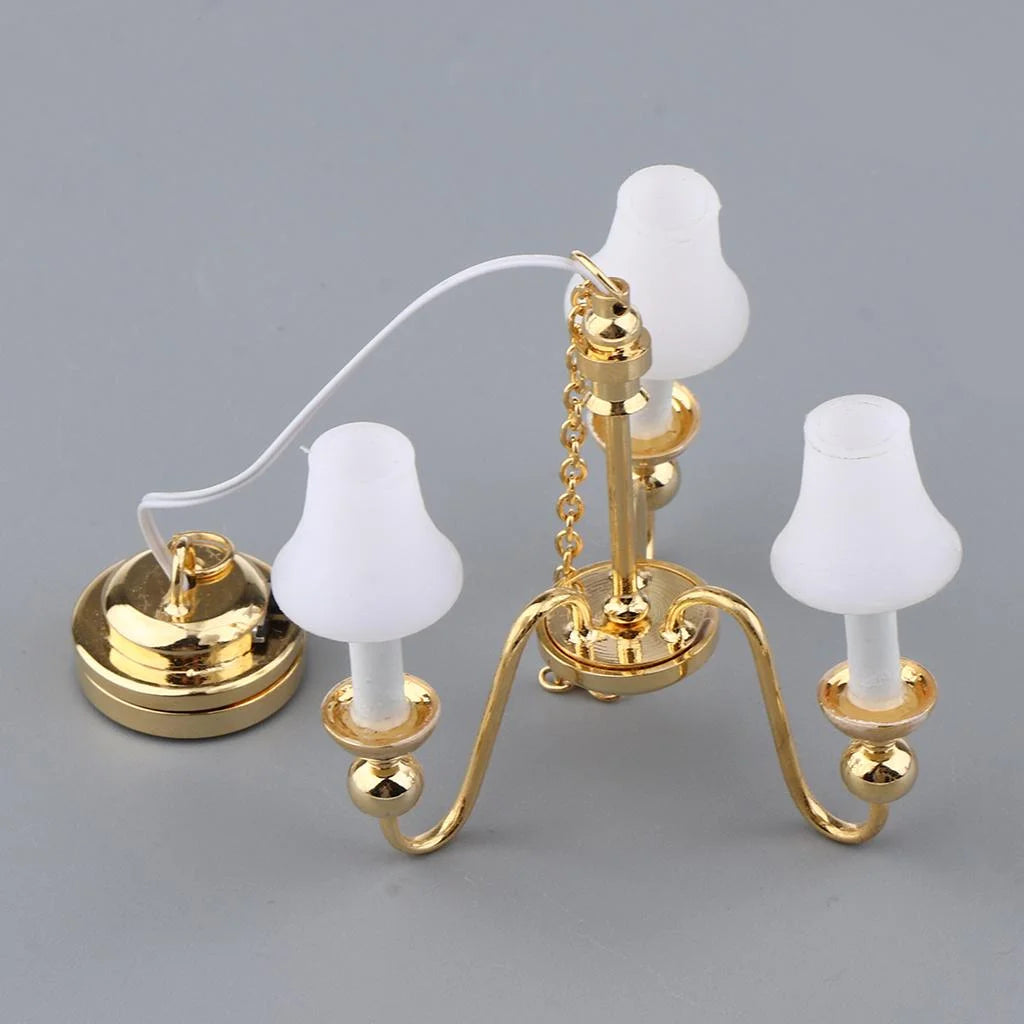 1/12 Miniature Ceiling LED Lamp with Button Battery Y27280