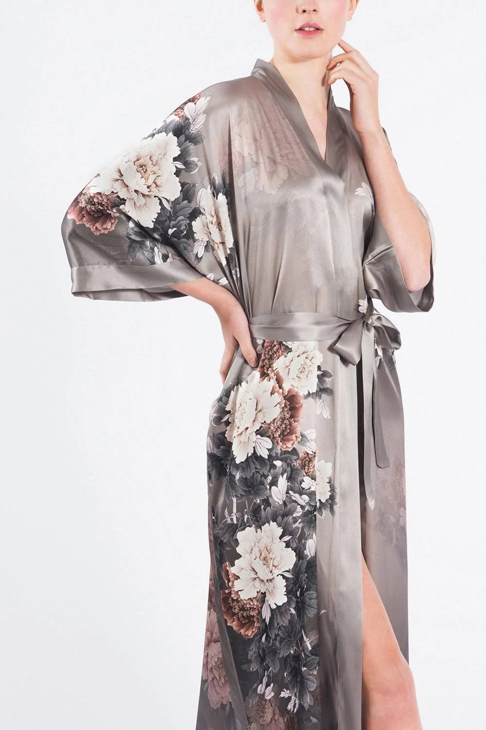 Silk Kimono Robe U9936
