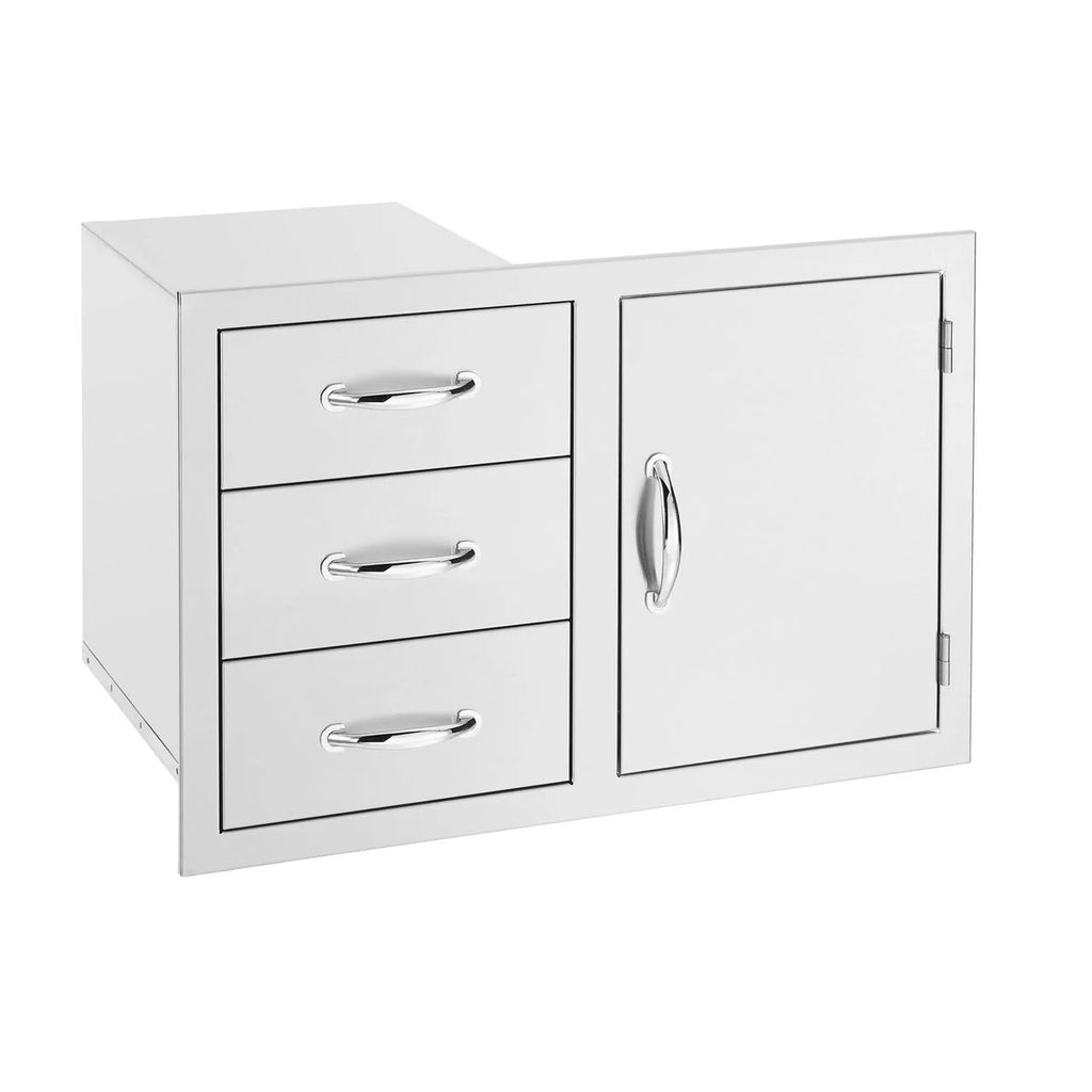 33-Inch Stainless Steel Flush Mount Access Door & Triple Drawer Combo R359