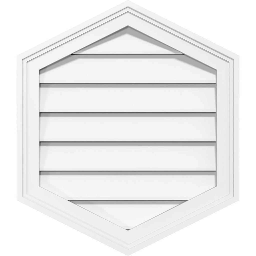 Vertical Peaked Surface Mount PVC Gable Vent Q827