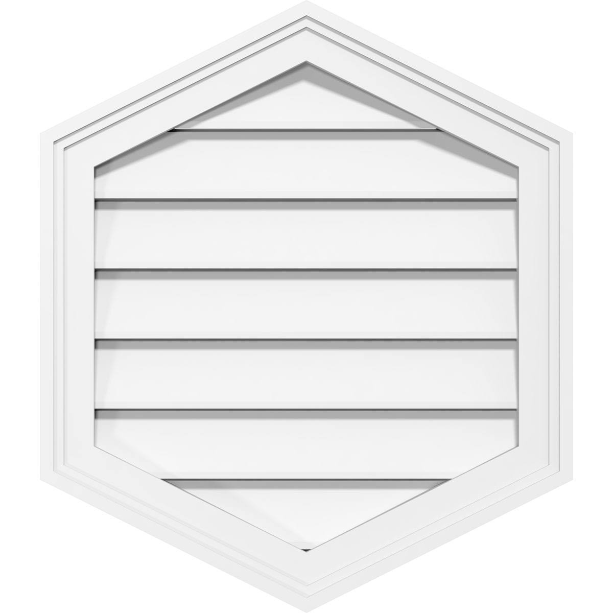 Vertical Peaked Surface Mount PVC Gable Vent Q827