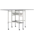 Adjustable Folding Craft Table with Metal Drawers Z8154