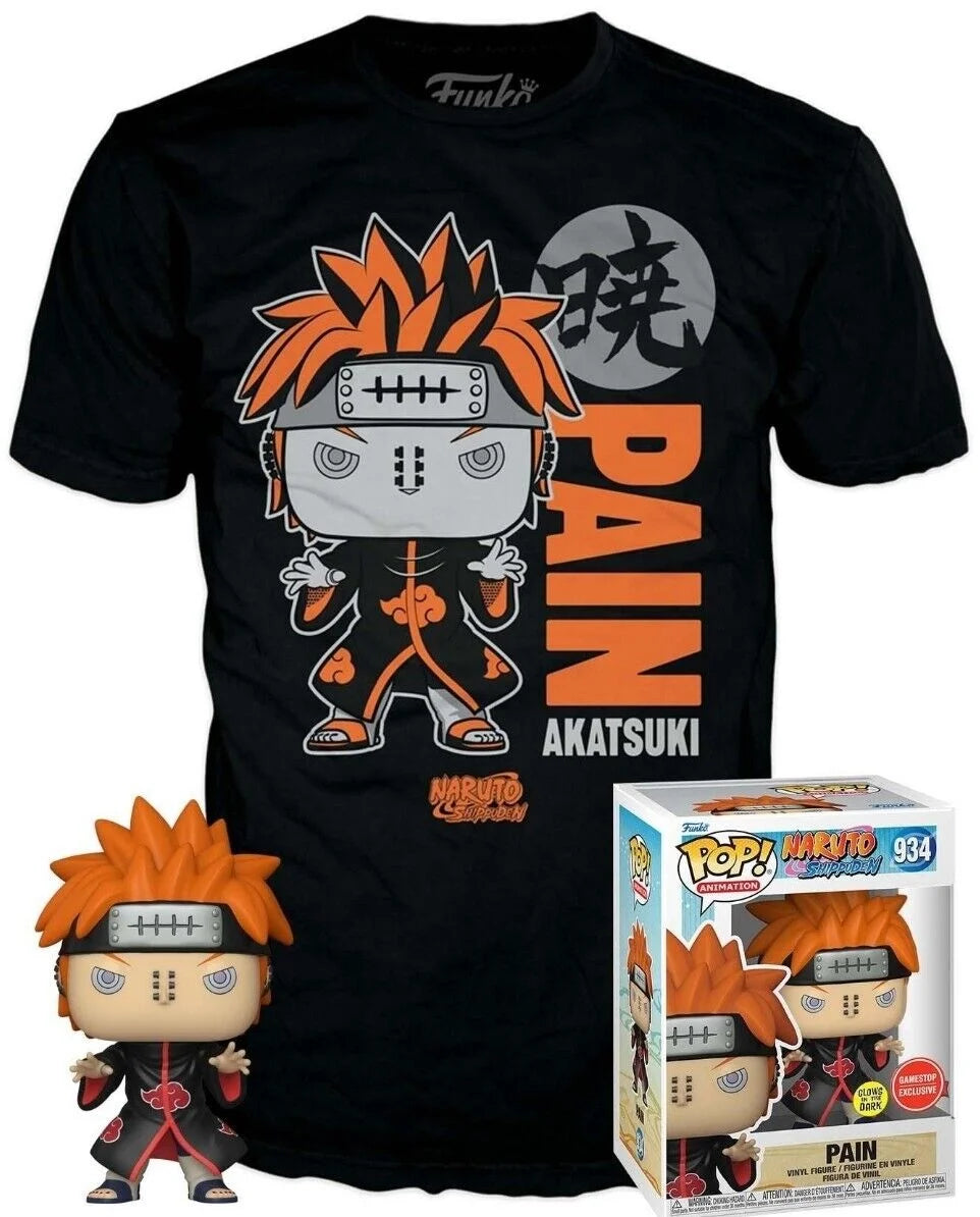 Naruto Shippuden Pop! and Tee Glows in the Dark Size Small Collectors Box F23888