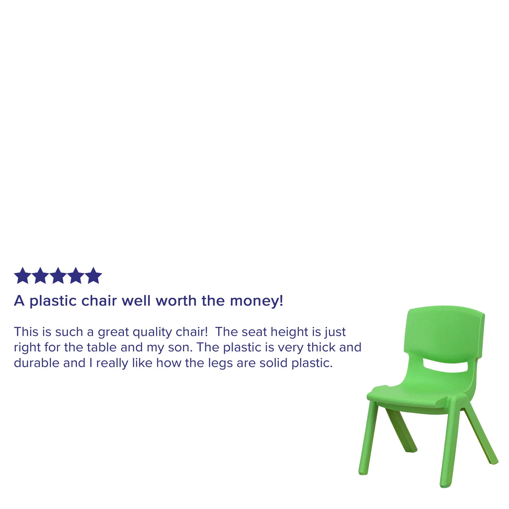 Green Plastic Stacking School Chair (2 Pack) X30848
