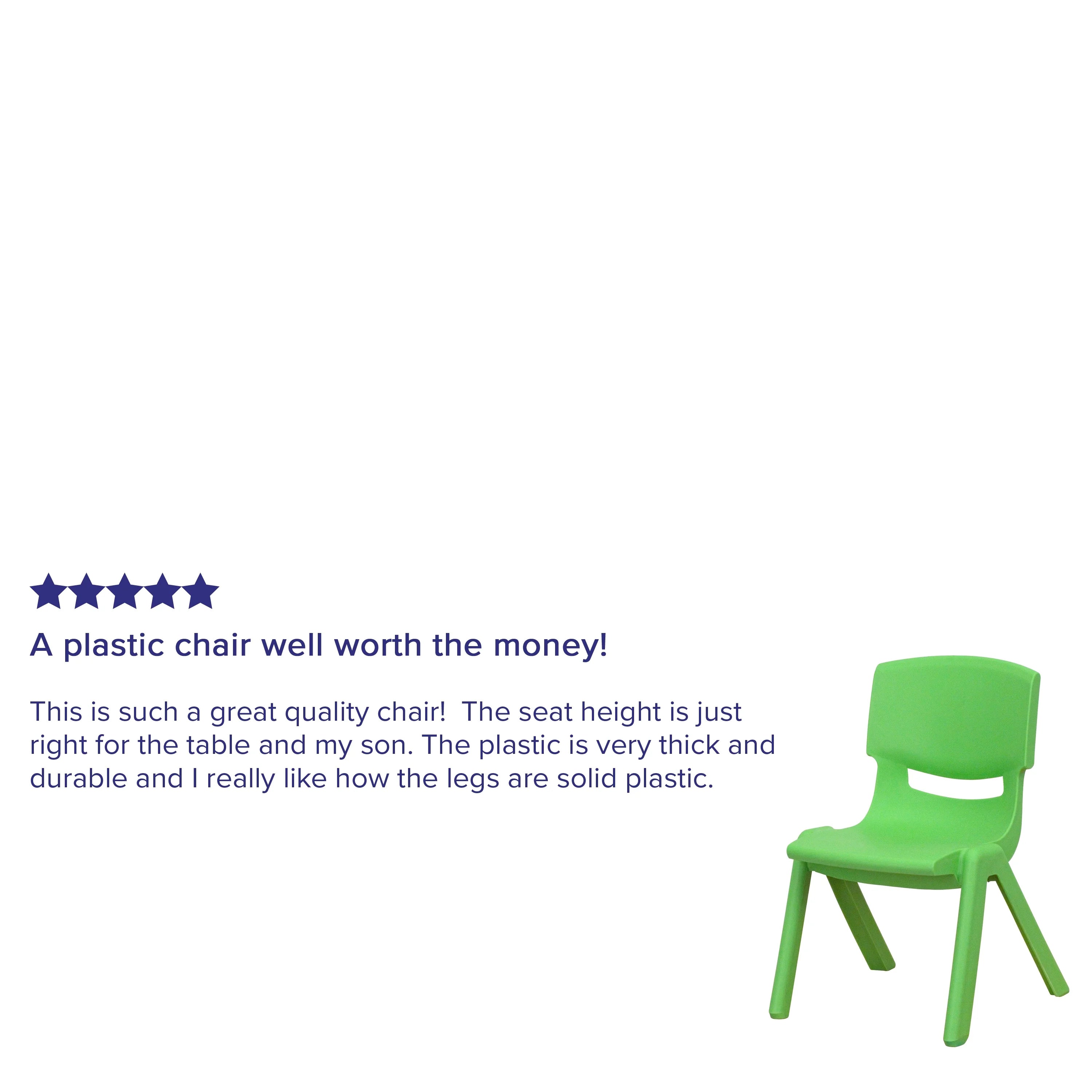 Green Plastic Stacking School Chair (2 Pack) X30848