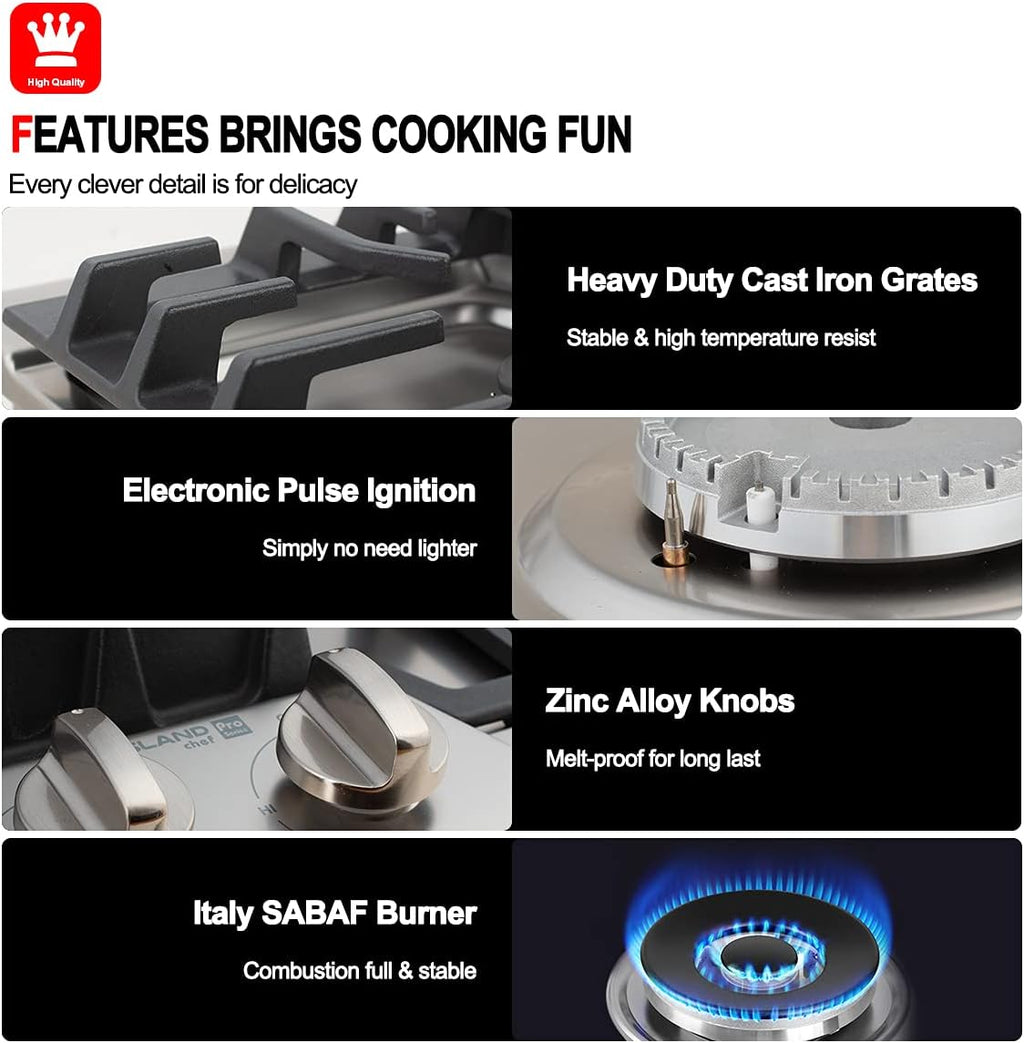 2 Burner Stainless Steel Gas Cooktop A630