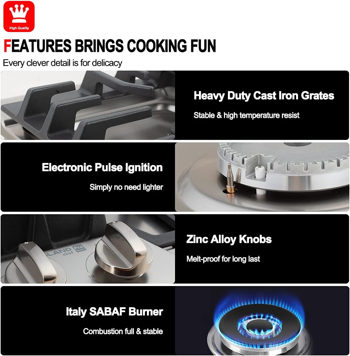 2 Burner Stainless Steel Gas Cooktop A630