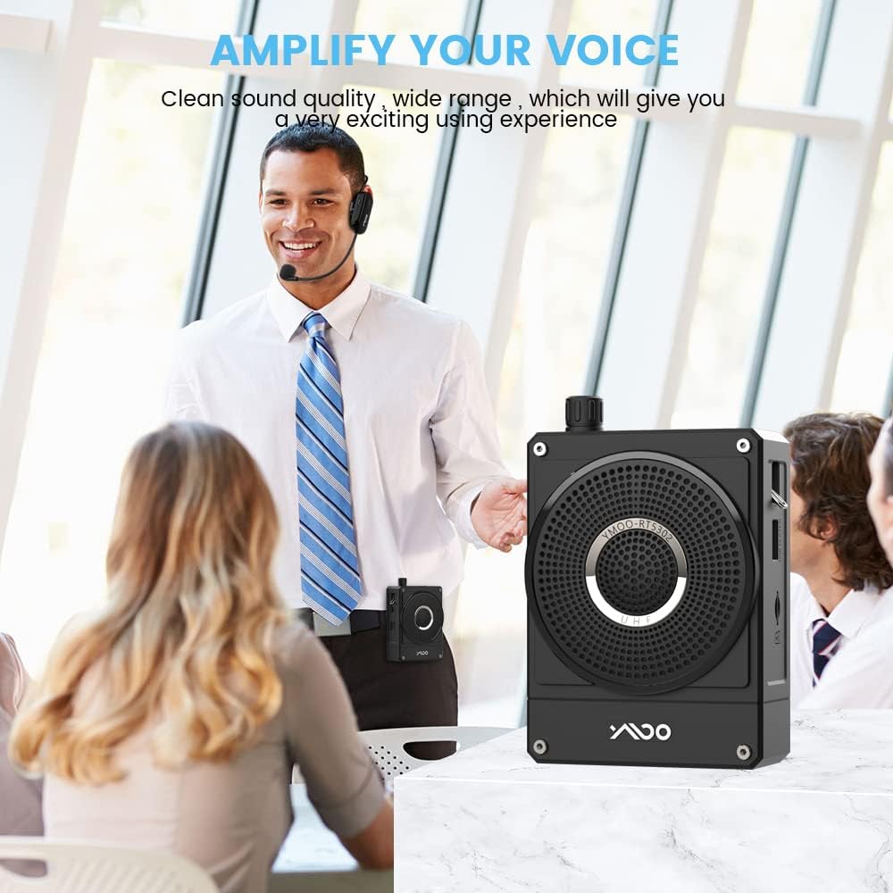 10W Rechargeable Voice Amplifier with UHF Wireless Microphone Headset E691