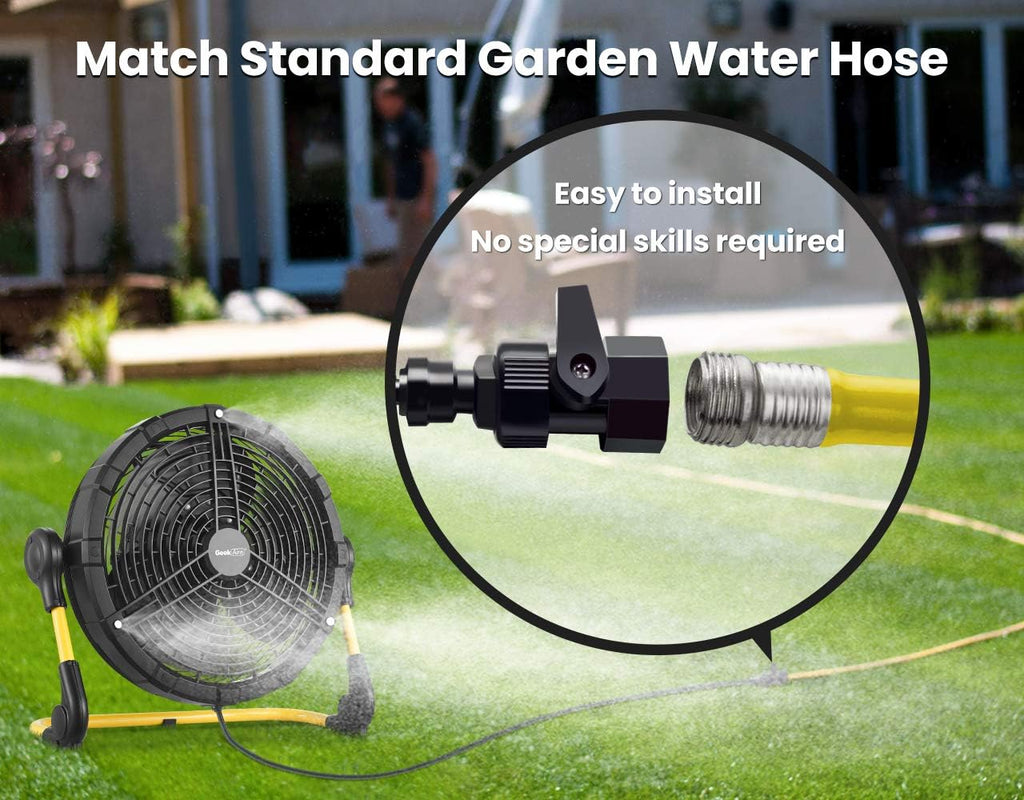 Rechargeable Outdoor Misting Fan with Detachable Battery - 12 inch K53706