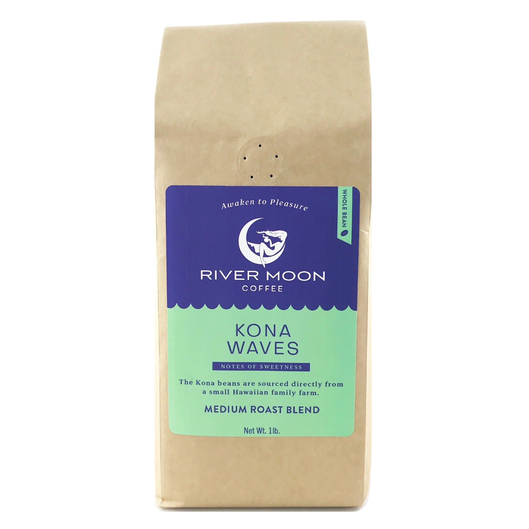 Kona Waves Whole Bean Medium Roast Coffee, 16 oz. V50960