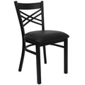 Black Vinyl Seat Metal Restaurant Chair D708