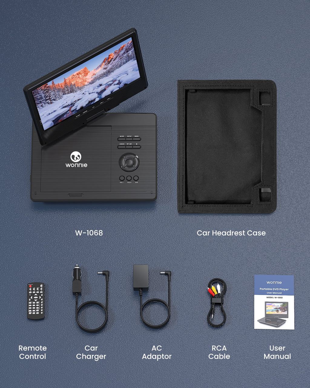 12.5" Portable DVD Player with 10.5" HD Swivel Screen O836