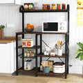 Rustic Brown Kitchen Baker's Rack Microwave Oven Stand D5760
