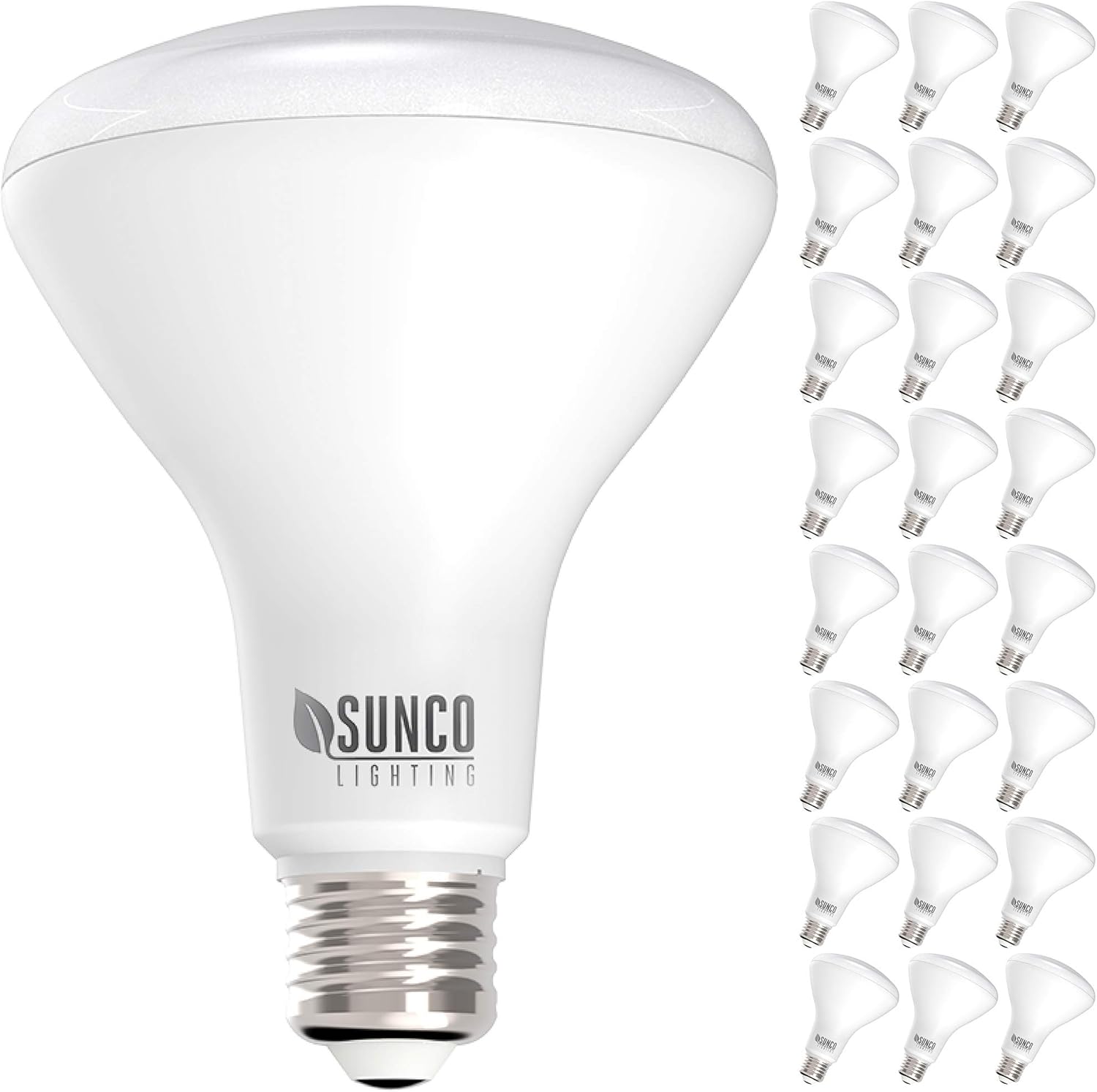 24 Pack BR30 LED Bulbs, 4000K Cool White, E26 Base, Dimmable Recessed Light Bulbs Q5177