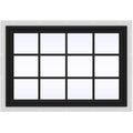 Bronze Vinyl Fixed Picture Window with Colonial Grids X843
